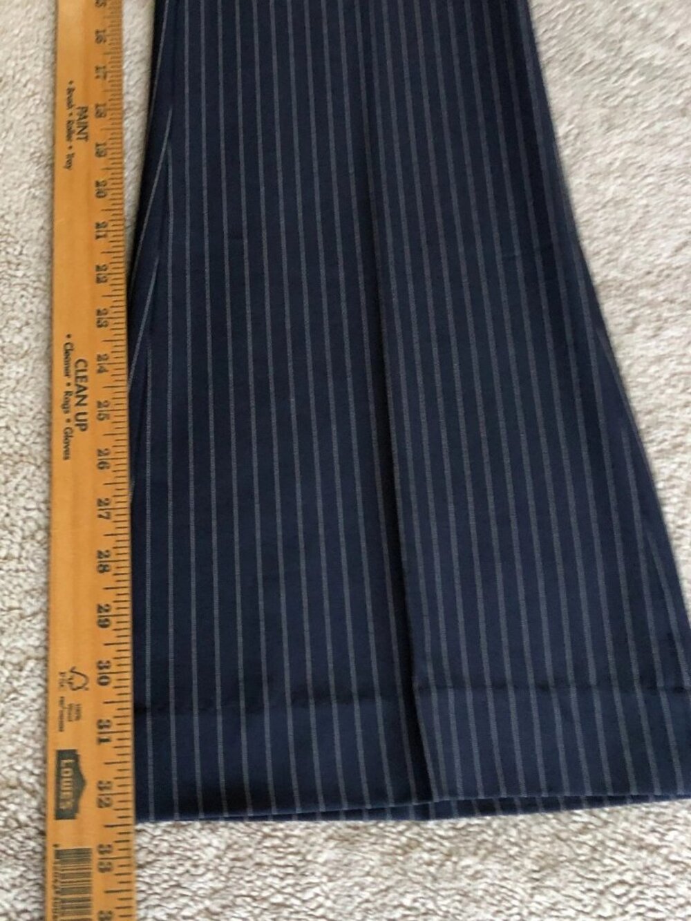 Banana Republic Blue Stripe Bootcut Fit Dress Pants Work Trousers Womens Size 16 - Picture 9 of 11